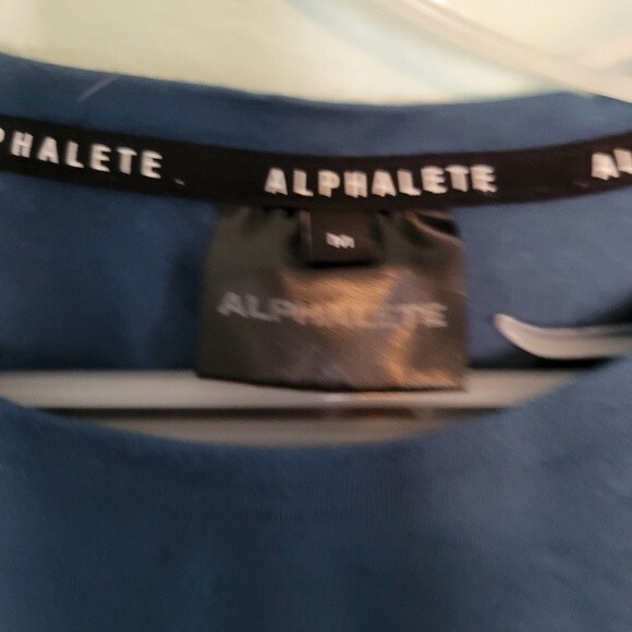 Alphalete Aspire Tie Crop Top in Teal Size Medium - Picture 4 of 6
